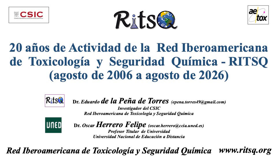 20 Aniversario de la Red Iberoamericana de Toxicología y Seguridad Química (RITSQ)